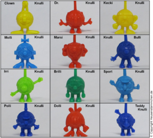 Die ersten 12 Knulli-Figuren im Überblick Die ersten 12 Knulli-Figuren im Überblick